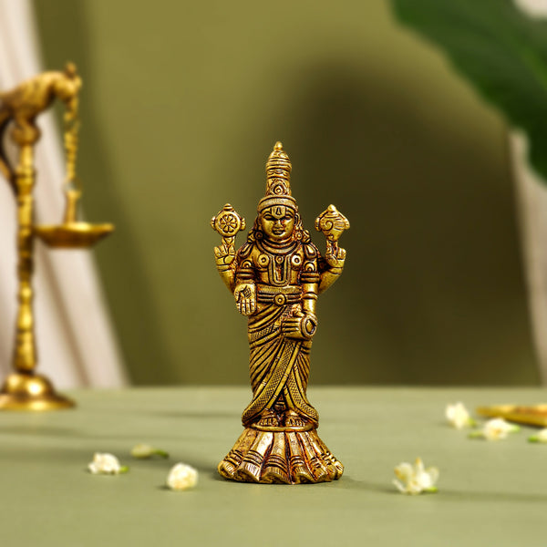 Brass Tirupati Balaji/Venkateshwar Idol Table Top