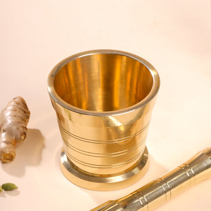 Brass Mortar And Pestle (Okhli)