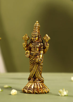 Brass Tirupati Balaji/Venkateshwar Idol Table Top