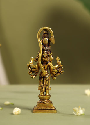 Brass Superfine Panchmukhi Hanuman Idol (5.5 Inch)