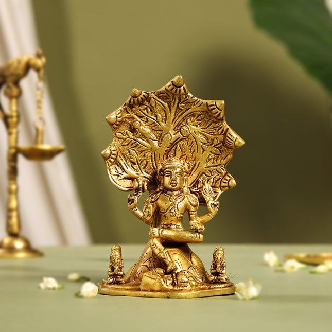 Brass Dakshinamurti Idol (6.5 Inch)