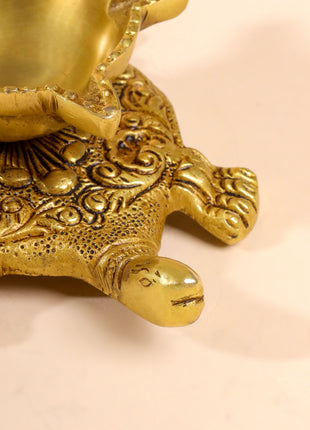 Brass Tortoise Oil Diya (2 Inch)