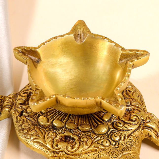 Brass Tortoise Oil Diya (2 Inch)