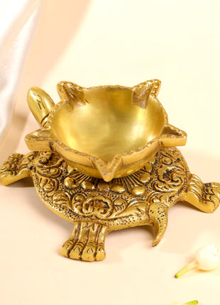 Brass Tortoise Oil Diya (2 Inch)