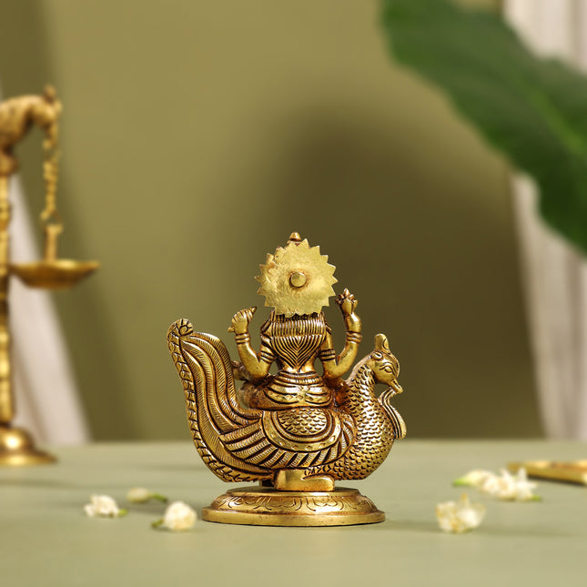 Brass Superfine Gayatri Devi Idol (4.5 Inch)