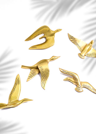 Bird Flight Fancy Wall Accent - Set Of Five