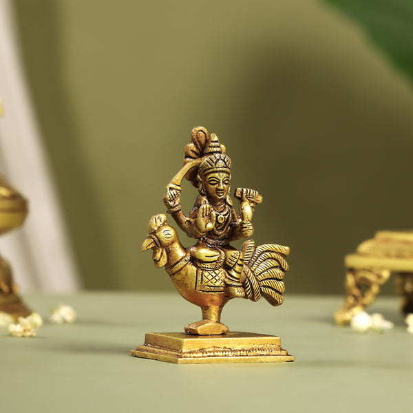 Brass Bahuchara Mata Idol (4.5 Inch)