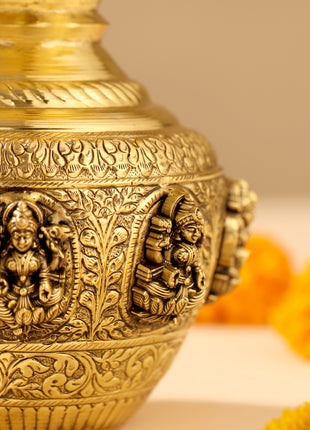 Brass Ashtalakshmi Kodam/Kalash