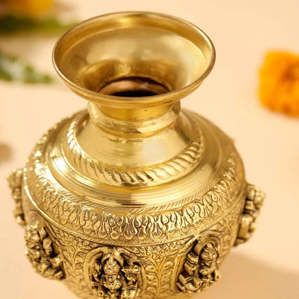Brass Ashtalakshmi Kodam / Kalash