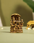 Brass Vishnu Lakshmi On Sheshnag Idol (4 Inch)