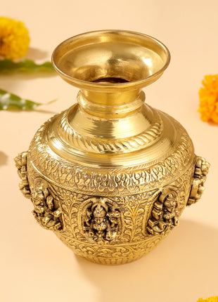 Brass Ashtalakshmi Kodam/Kalash