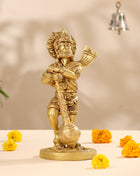 Brass Lord Hanuman Standing Idol (14 Inch)