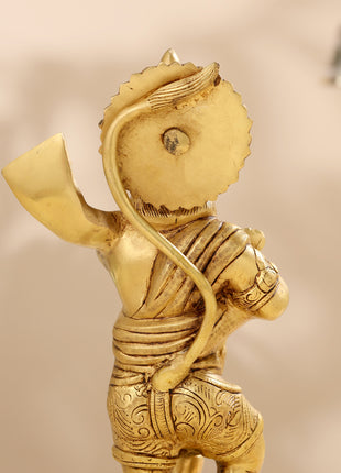 Brass Lord Hanuman Standing Idol (14 Inch)