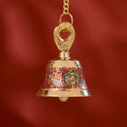 Brass Hand Painted Wall Hanging Meenakari Temple Bell