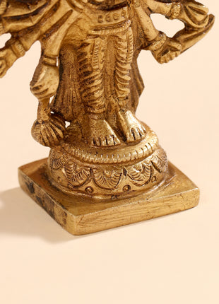 Brass Panchmukhi Hanuman Idol (4")