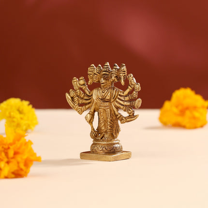 Brass Panchmukhi Hanuman Idol (4")