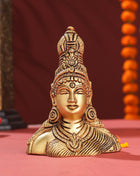 Brass Parvati Bust Idol (5 Inch)