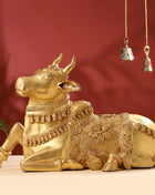 Brass Majestic Nandi Idol (20.5 Inch)