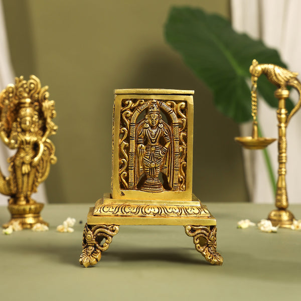 Brass Tirupati Balaji Dhoop Dani & Incense Holder (6.5 Inch)