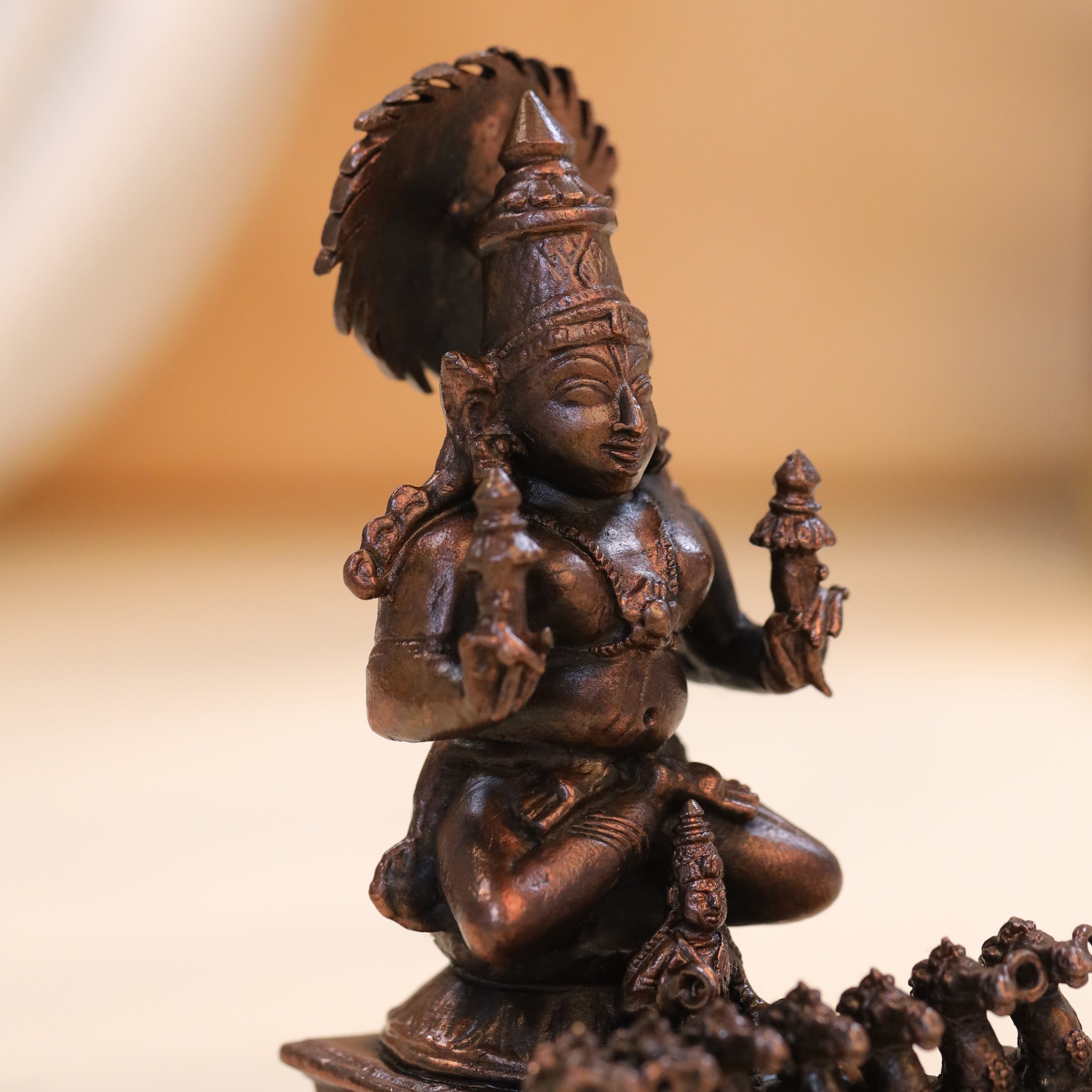 Copper Surya Rath Idol (4 Inch) – Vedansh Craft