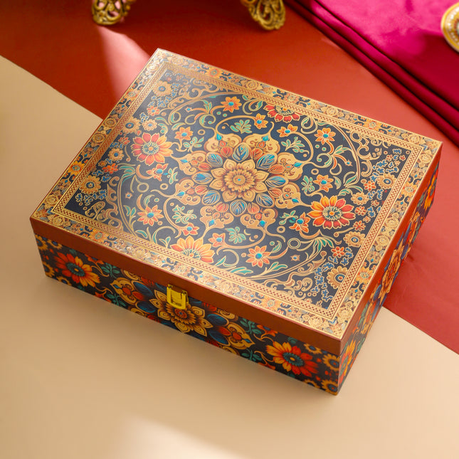 Premium Brass Chowki & Ganesh Conch House Warming Gift Hamper