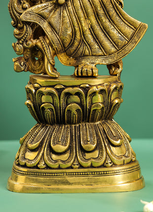 Brass Goddess Radha Statue (30 Inch)