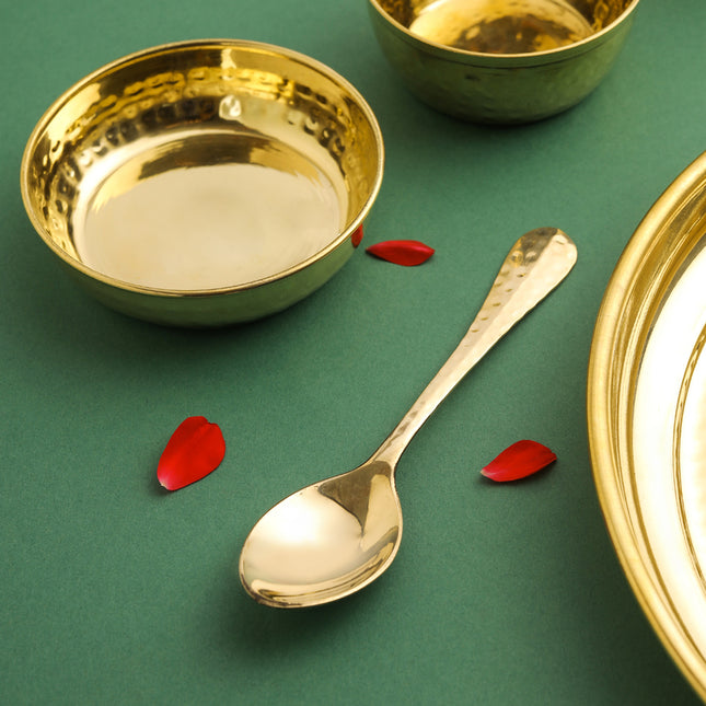 Brass Hammered Thali , Bowl , Glass or Set