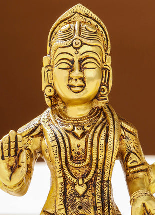 Brass Bala Tripurasundari Idol On Lotus (6 Inch)