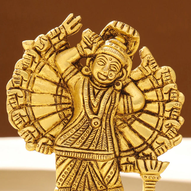 Brass Goddess Saptashrungi Idol (4.5 Inch)