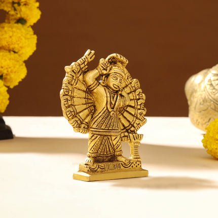 Brass Goddess Saptashrungi Idol (4.5 Inch)