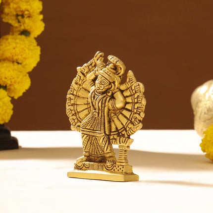 Brass Goddess Saptashrungi Idol (4.5 Inch)