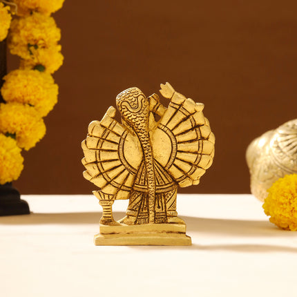 Brass Goddess Saptashrungi Idol (4.5 Inch)