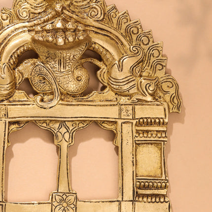 Brass Handcarved Prabhavali Frame (9 Inch)