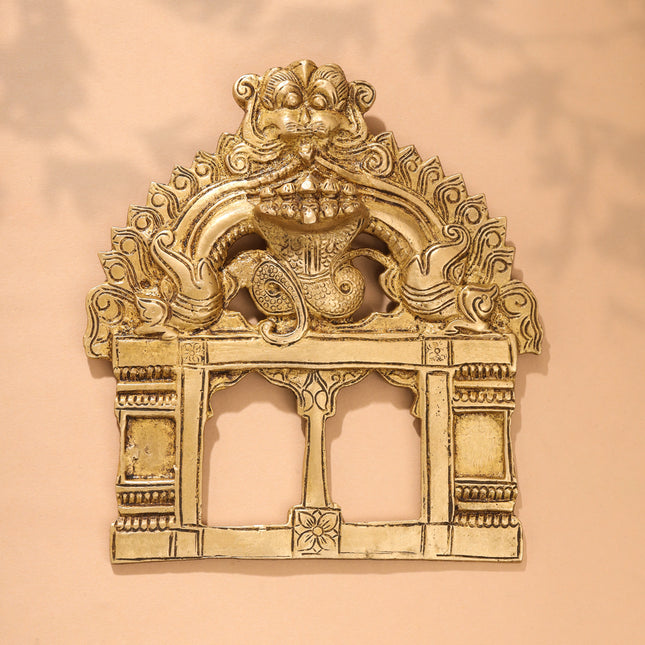 Brass Handcarved Prabhavali Frame (9 Inch)
