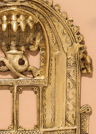 Brass Handcarved Prabhavali Frame (10 Inch)