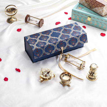 Brass Ashok Stambh , Compass , Clock & Diya Corporate Gift Hamper
