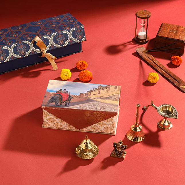 Brass Ganesha Idol & Handbell Corporate/Gift Hamper
