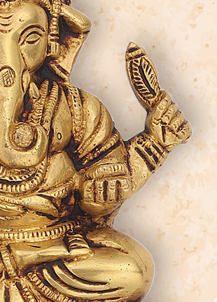 Brass Ganesha Wall Hanging (6 Inch)