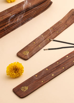 Wooden Incense Holder Sticks Set Of Ten