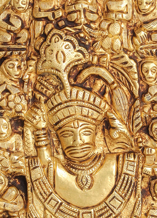 Brass Hanuman Wall Hanging (7.5 Inch)