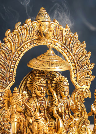 Brass Sitting Ram Darbar Statue (13 Inch)