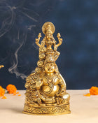 Brass Kuber And Lakshmi Idol (10.5 Inch)