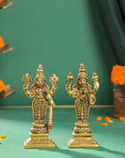 Brass Vishnu Lakshmi Set (4.5 Inch)