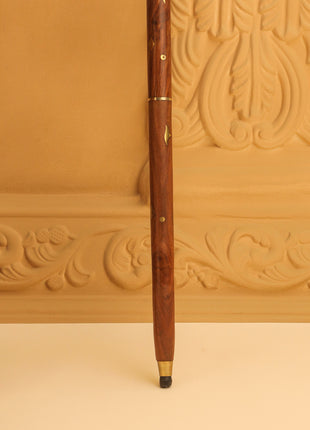 Brass Wooden Walking Stick (37 Inch)