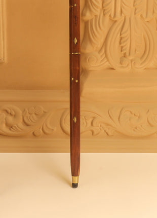 Brass Wooden Walking Stick (37 Inch)