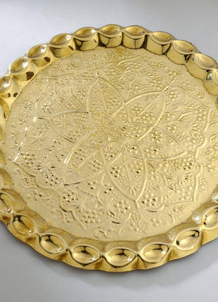 Brass Traditional Pooja Thal (17 Inch)