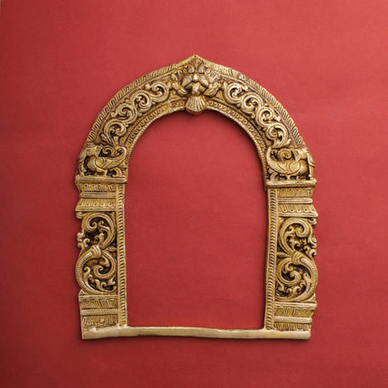 Brass Handcarved Prabhavali Frame (9.5 Inch)