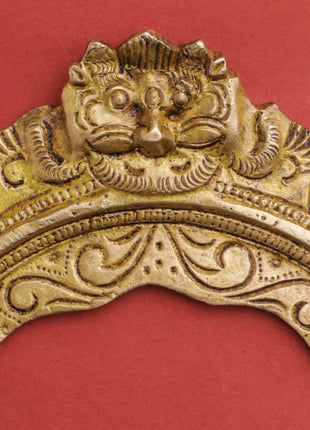 Brass Handcarved Prabhavali Frame (9.5 Inch)