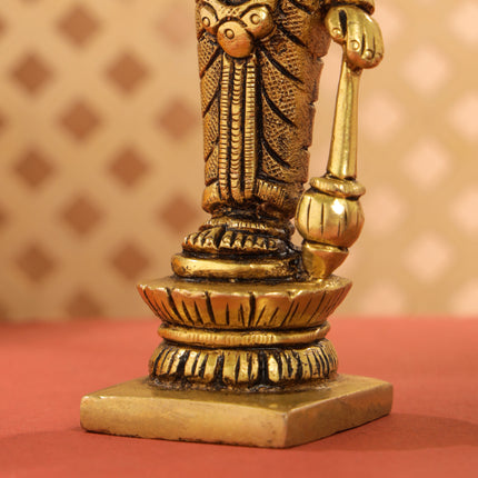 Brass Lord Vishnu Idol (5.2 Inch)