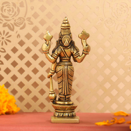 Brass Lord Vishnu Idol (5.2 Inch)